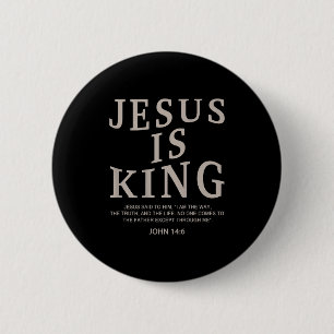 Jesus King Christian Men Youth God Good Son Brothe 6 Cm Round Badge