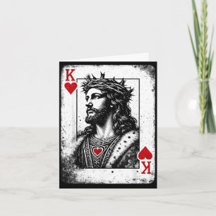 Jesus king of hearts retro religious card gameJesu