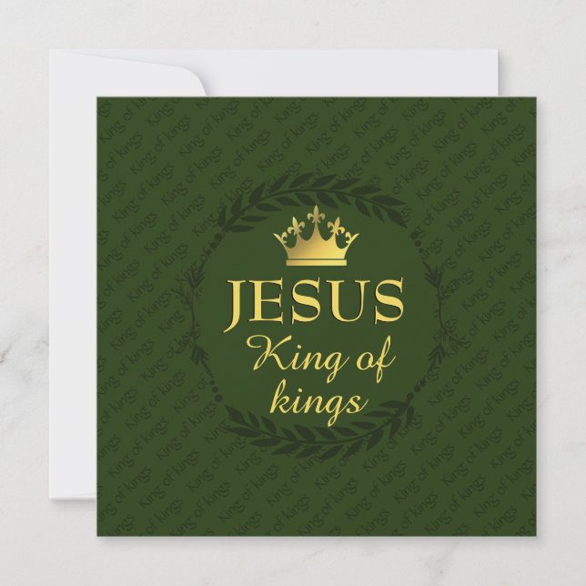 JESUS KING OF KINGS | Christmas Crown GREEN (Front)
