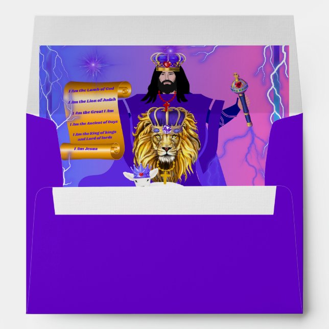 Jesus King Of Kings Purple Envelopes (Back (Bottom))