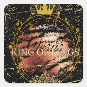 Jesus: King of Kings Square Sticker