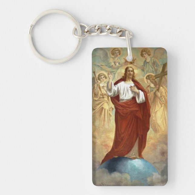 Jesus, King of the World Key Ring (Front)
