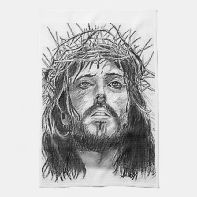 Jesus kitchen hand towel (Vertical)