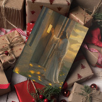 Jesus Knocking on a Rustic Door