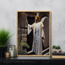 Jesus Knocking on Antique Door