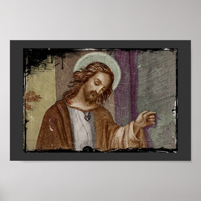 Jesus Knocking on Door Poster (Front)