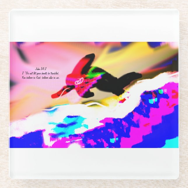 Jesus know glass coaster (Front)