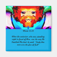 Jesus know love wooden box sign magnet keychain