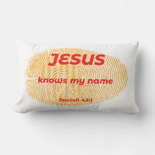JESUS KNOWS MY NAME LUMBAR CUSHION
