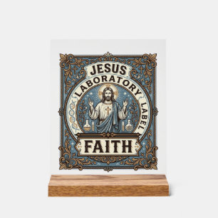 Jesus Laboratory Label Faith Jesus Laboratory Chri Acrylic Sign