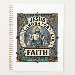 Jesus Laboratory Label Faith Jesus Laboratory Chri Planner