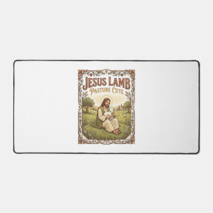 Jesus Lamb Pasture Cute Jesus Lamb Pasture Cute Ch Desk Mat
