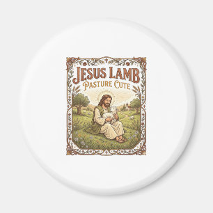 Jesus Lamb Pasture Cute Jesus Lamb Pasture Cute Ch Magnet