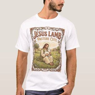 Jesus Lamb Pasture Cute Jesus Lamb Pasture Cute Ch T-Shirt