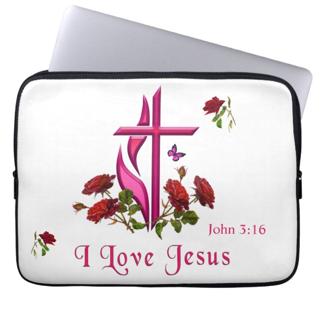 Jesus  laptop sleeve (Front)
