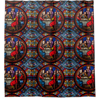 Jesus last meal with his disciples shower curtain