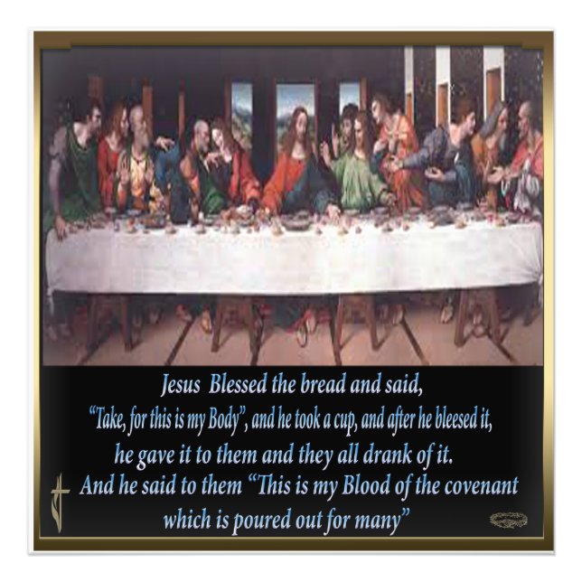 Jesus last supper photo print (Front)