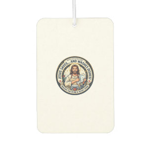 Jesus Laundry Chores Humour Shirt Christian Graphi Car Air Freshener
