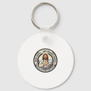 Jesus Laundry Chores Humour Shirt Christian Graphi Key Ring