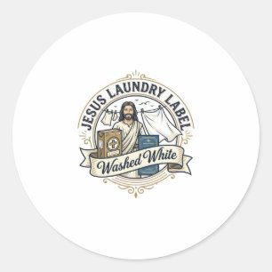 Jesus Laundry Label Washed White Jesus Laundry Was