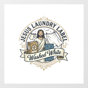Jesus Laundry Label Washed White Jesus Laundry Was