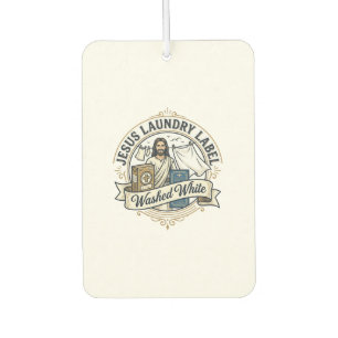 Jesus Laundry Label Washed White Jesus Laundry Was Car Air Freshener