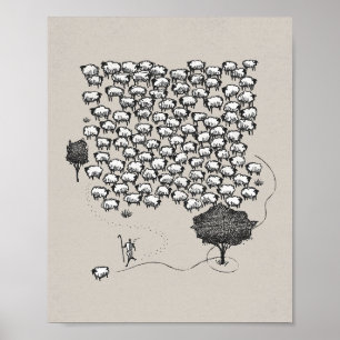 Jesus Leaves the 99 - The Good Shepherd Poster