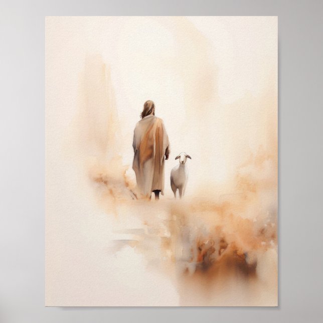 Jesus Leaves The 99, The Lost Sheep, Digital Print (Front)