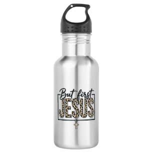 Jesus Leopard Print Christian Vintage Engraving Sh 532 Ml Water Bottle