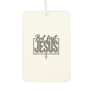 Jesus Leopard Print Christian Vintage Engraving Sh Car Air Freshener