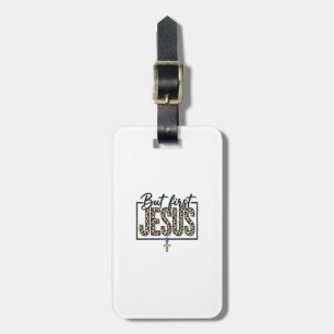 Jesus Leopard Print Christian Vintage Engraving Sh Luggage Tag