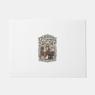 Jesus Letterpress Print Shop Jesus Letterpress Pri Doormat