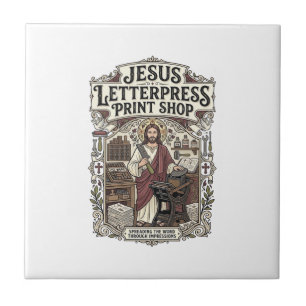 Jesus Letterpress Print Shop Jesus Letterpress Pri Tile