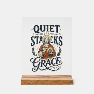 Jesus Librarian Graphic Tee Christian Art_1 Acrylic Sign