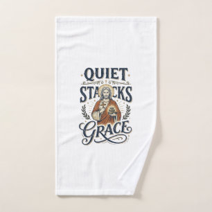 Jesus Librarian Graphic Tee Christian Art_1 Hand Towel