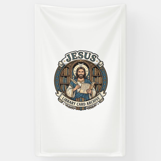 Jesus Library Card Archive Jesus Library Card Arch Banner (Vertical)