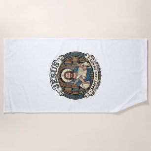 Jesus Library Card Archive Jesus Library Card Arch Beach Towel