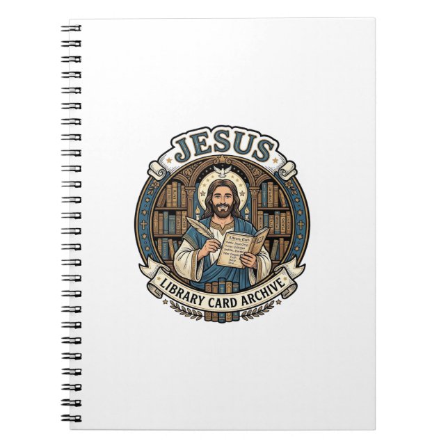 Jesus Library Card Archive Jesus Library Card Arch Notebook (Front)