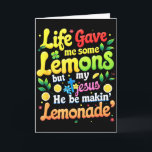 Jesus Life Gave Me Some Lemons Making Lemonade Bib Card<br><div class="desc">Jesus Life Gave Me Some Lemons Making Lemonade Bible</div>