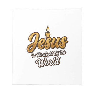 Jesus Light of the World Candle Christian Vector_1 Notepad