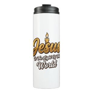 Jesus Light of the World Candle Christian Vector_1 Thermal Tumbler