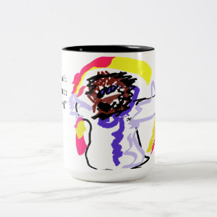 jesus light world Two-Tone coffee mug