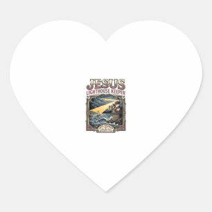 Jesus Lighthouse Keeper Jesus Lighthouse Keeper Ch Heart Sticker