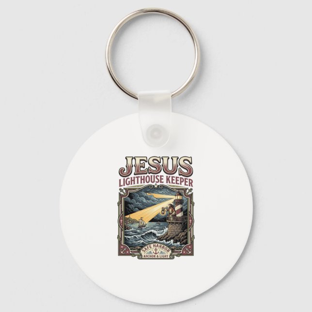 Jesus Lighthouse Keeper Jesus Lighthouse Keeper Ch Key Ring (Front)