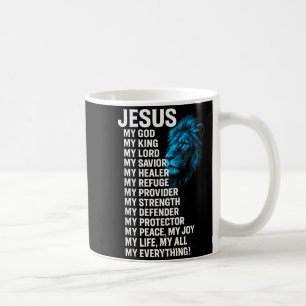 Jesus - Lion Christian King Lord Savior Faith  Coffee Mug