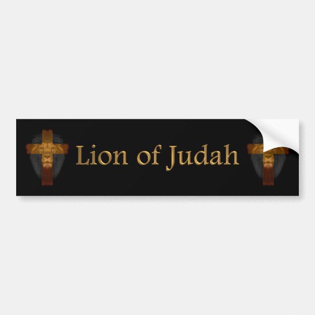 Jesus Lion of Judah Bumper Sticker (Front)
