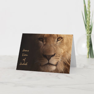 Jesus Lion of Judah Inspirational Christian Quote Card