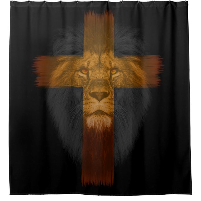 Jesus Lion of Judah Shower Curtain (Front)