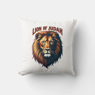 Jesus Lion of Judah Vintage Engraving Christian Te Cushion