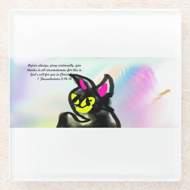 jesus live  glass coaster (Front)